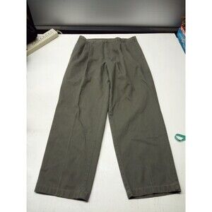 Vintage Flyers Pants Mens 36X32 Grey Khaki Cotton Pleated Front Straight Leg